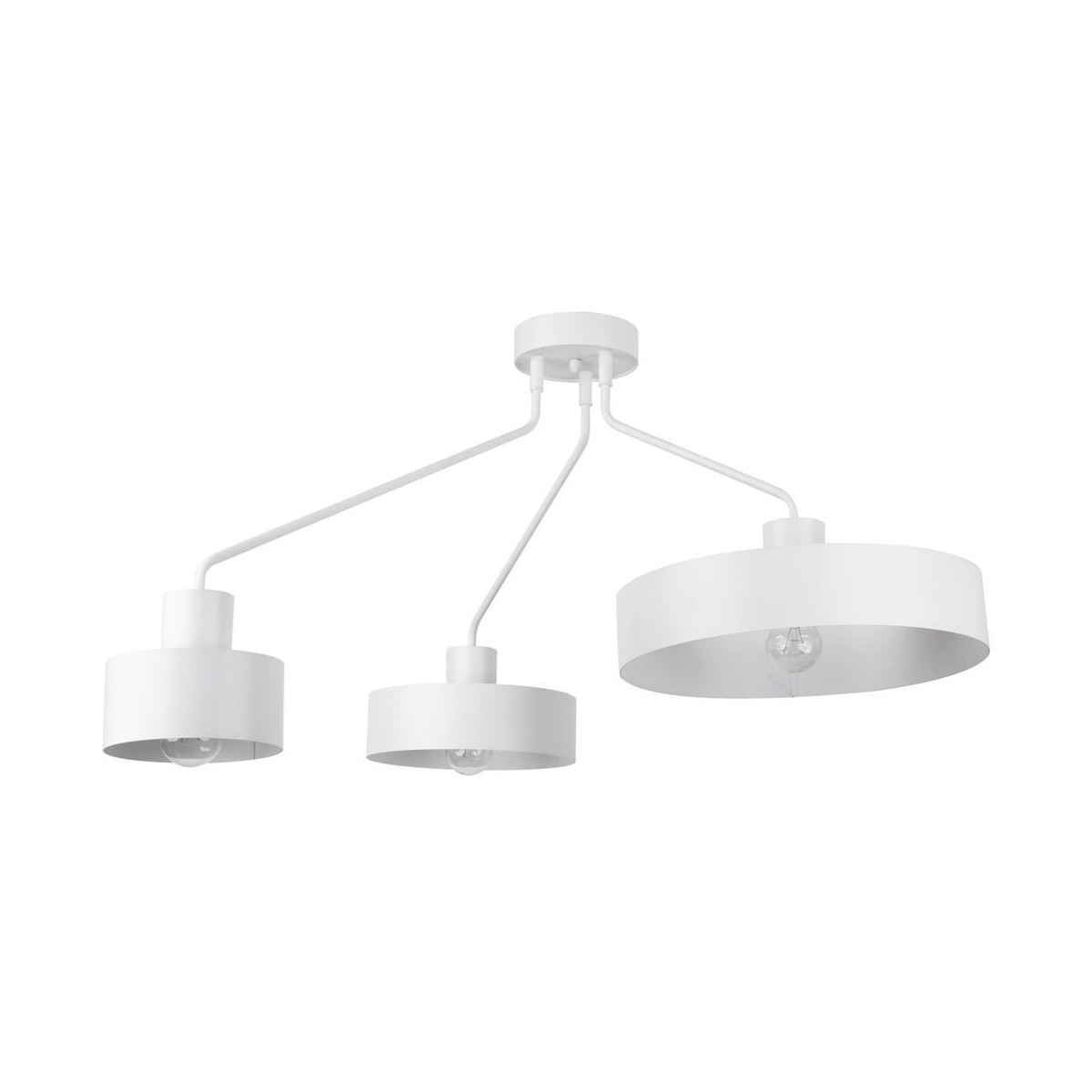 biała, metalowa lampa przysufitowa Sigma Jumbo 31534