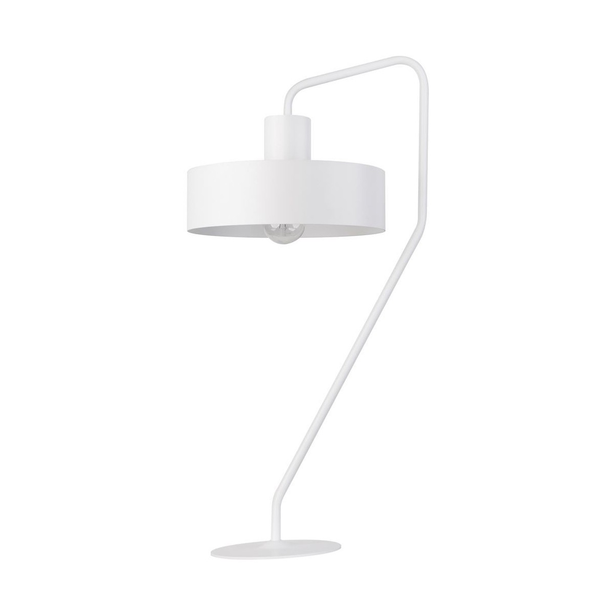 biała, metalowa lampa stołowa Sigma Jumbo 50109