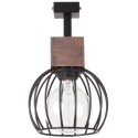 brązowo - czarna, metalowo - drewniana lampa przysufitowa Sigma Milan 31569