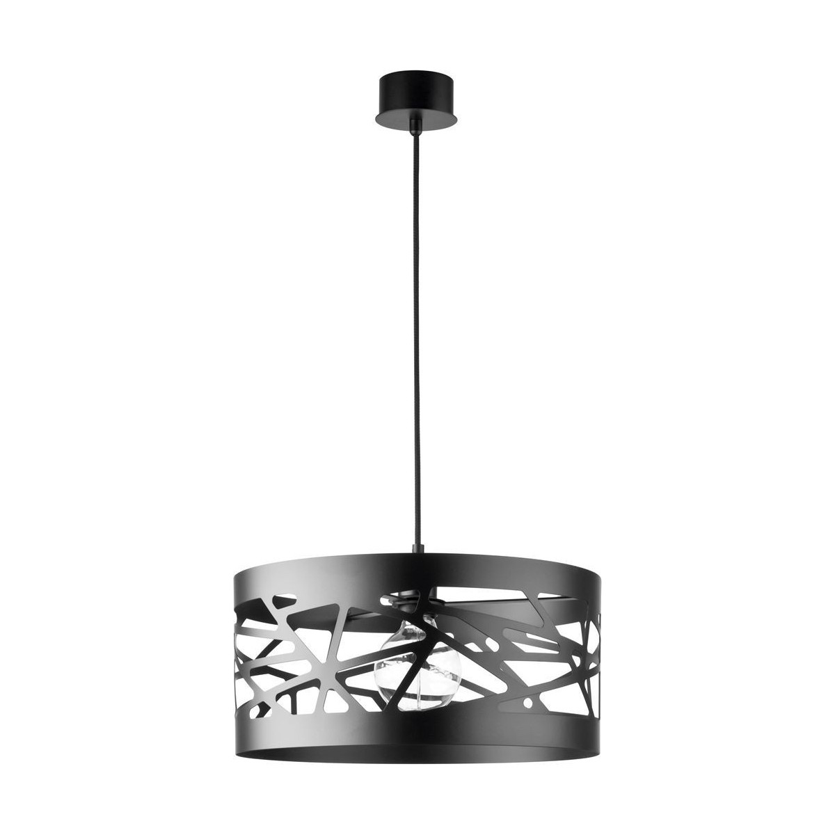 czarna, metalowa lampa wisząca Sigma Moduł Frez 31073