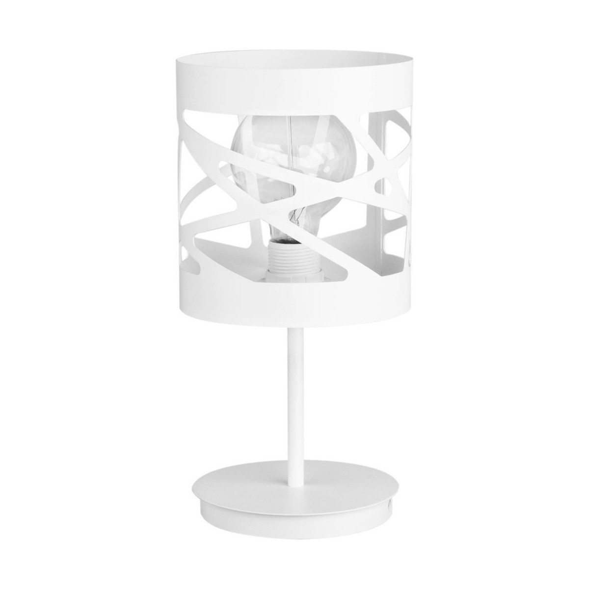 biała, metalowa lampa stołowa Sigma Moduł Frez 50078