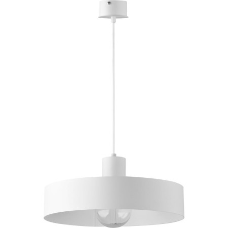 biała, metalowa lampa wisząca Sigma Rif 30901