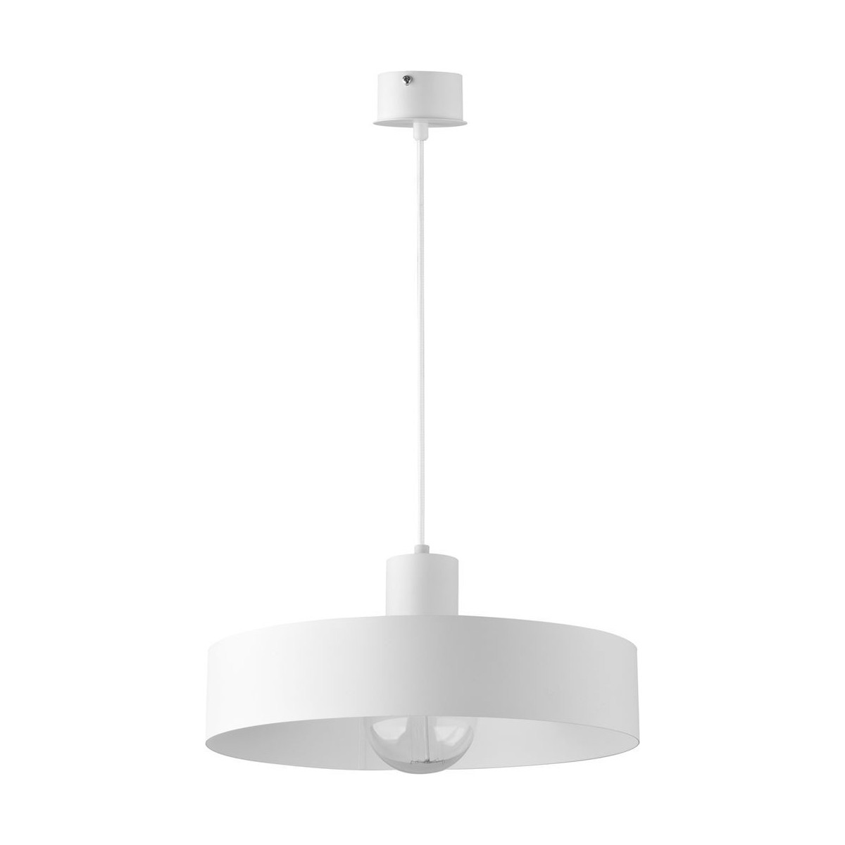 biała, metalowa lampa wisząca Sigma Rif 30901