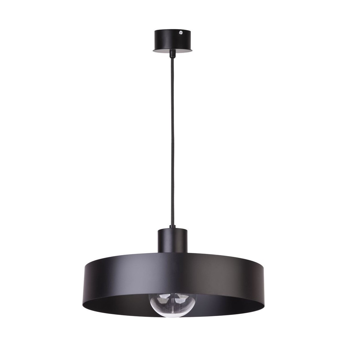 czarna, metalowa lampa wisząca Sigma Rif 30895