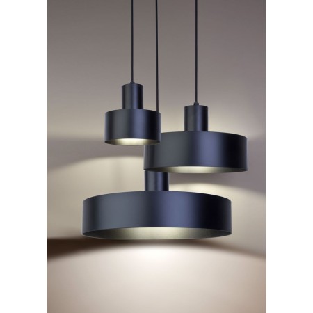 czarna, metalowa lampa wisząca Sigma Rif 30895