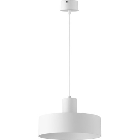 biała, metalowa lampa wisząca Sigma Rif 30902