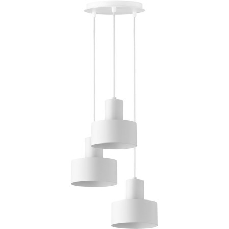 biała, metalowa lampa wisząca Sigma Rif 30906