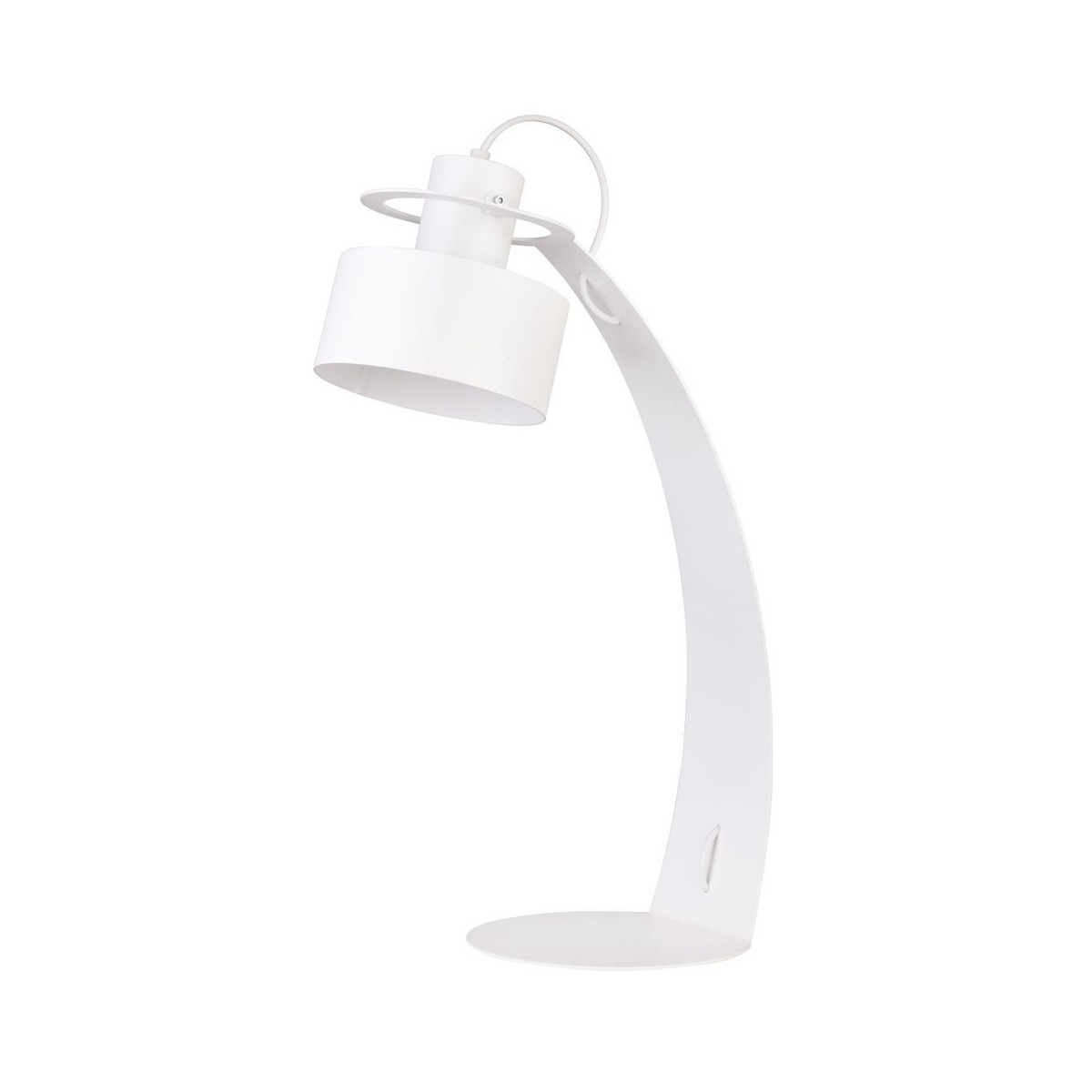 biała, metalowa lampa stołowa Sigma Rif 50064