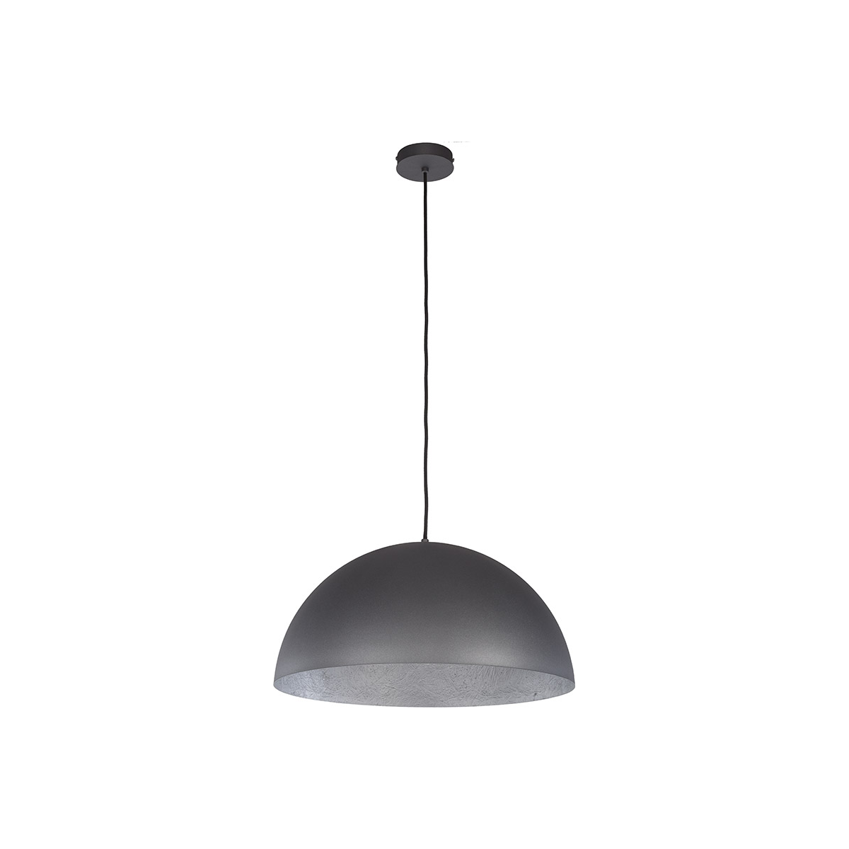 srebrna, metalowa lampa wisząca Sigma Sfera 30130
