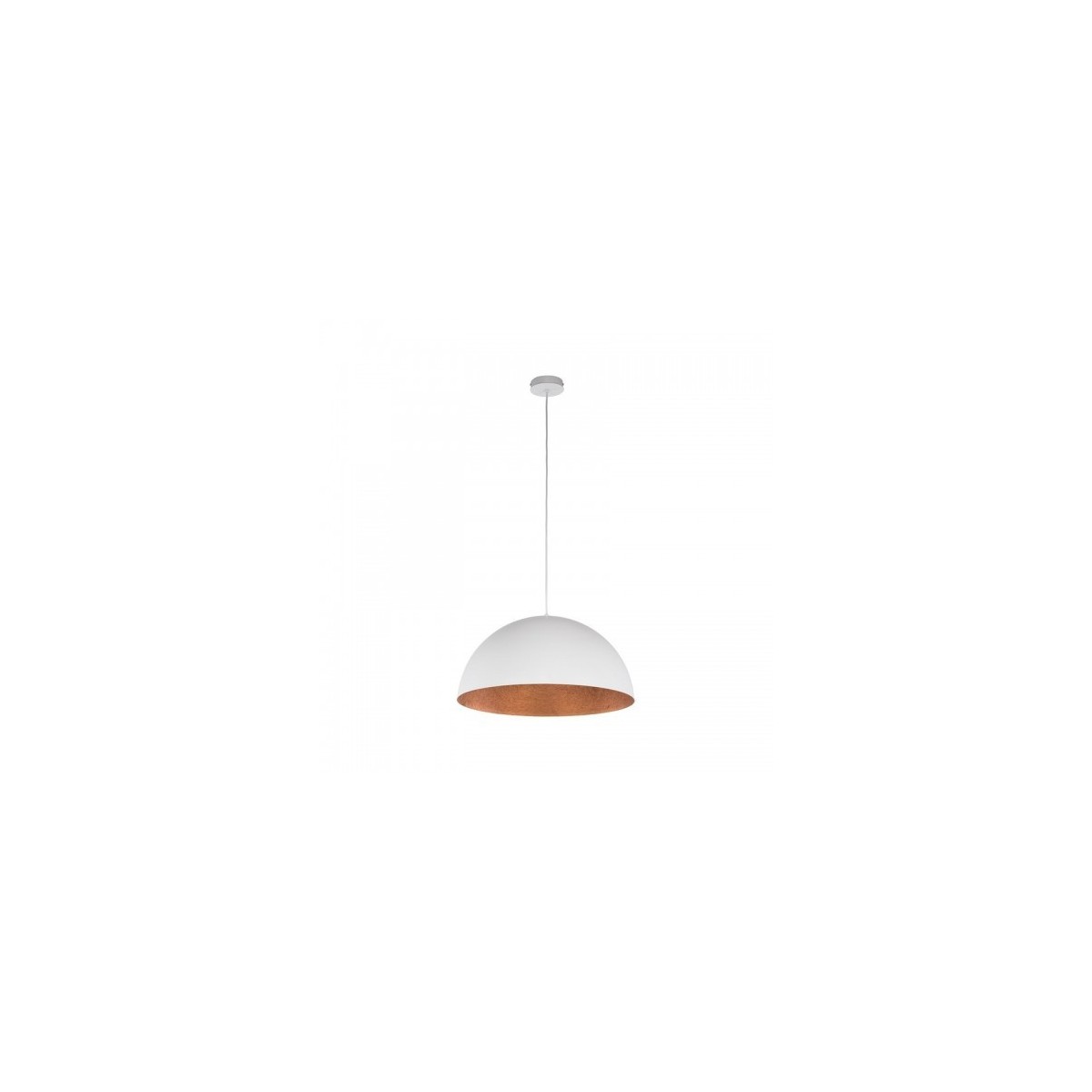 biała, metalowa lampa wisząca Sigma Sfera 30140