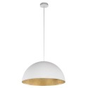 biała, metalowa lampa wisząca Sigma Sfera 30127