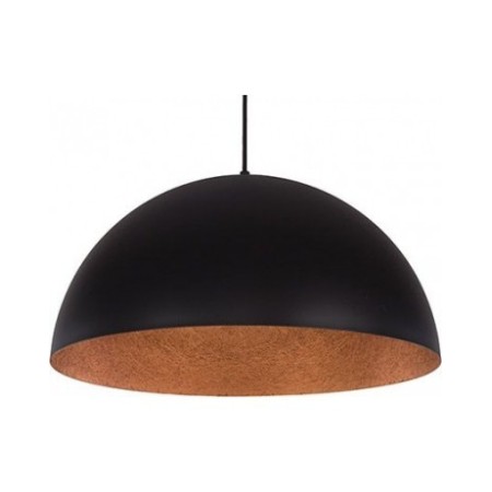 czarna, metalowa lampa wisząca Sigma Sfera 30144