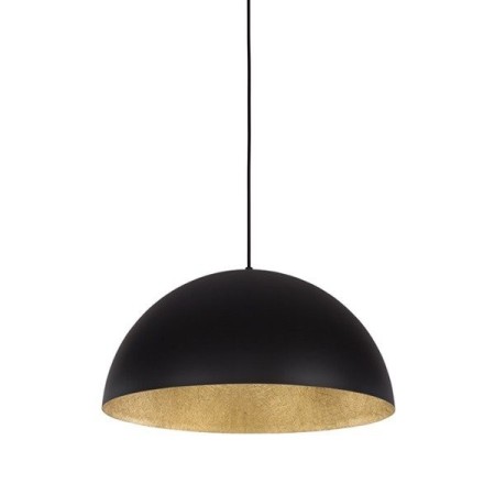 czarna, metalowa lampa wisząca Sigma Sfera 30131
