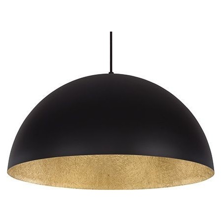 czarna, metalowa lampa wisząca Sigma Sfera 30143