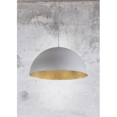 szara, metalowa lampa wisząca Sigma Sfera 30135