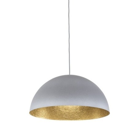 szara, metalowa lampa wisząca Sigma Sfera 30147