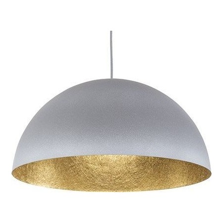 szara, metalowa lampa wisząca Sigma Sfera 30147