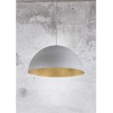 szara, metalowa lampa wisząca Sigma Sfera 30147