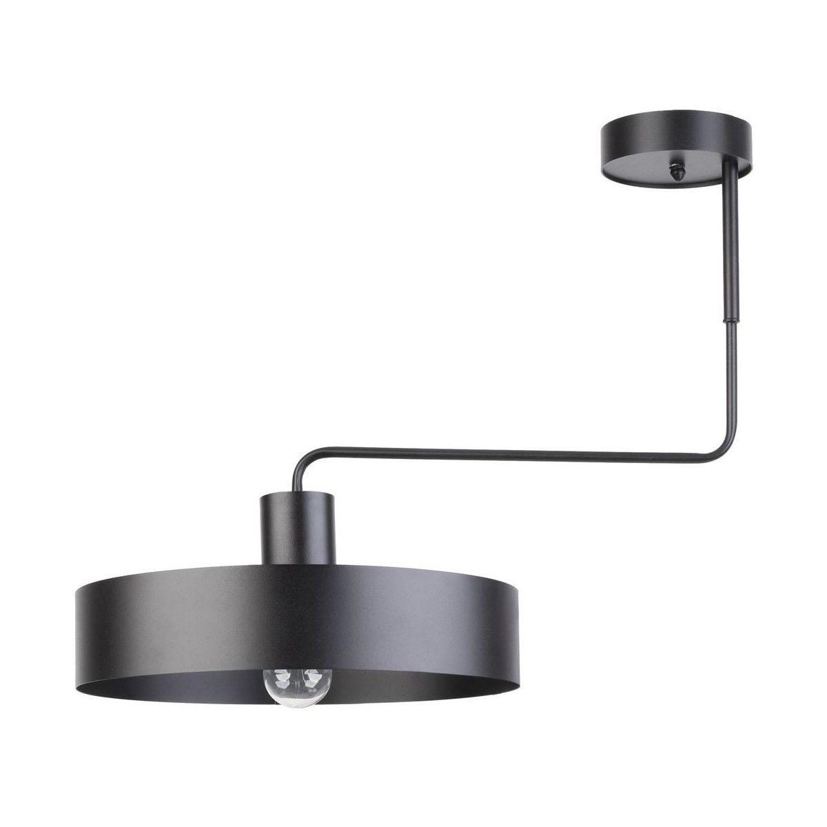 czarna, metalowa lampa przysufitowa Sigma Vasco 31549