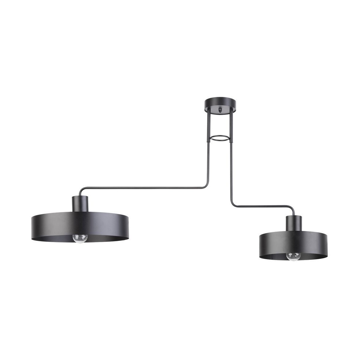 czarna, metalowa lampa przysufitowa Sigma Vasco 31551