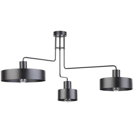 czarna, metalowa lampa przysufitowa Sigma Vasco 31553