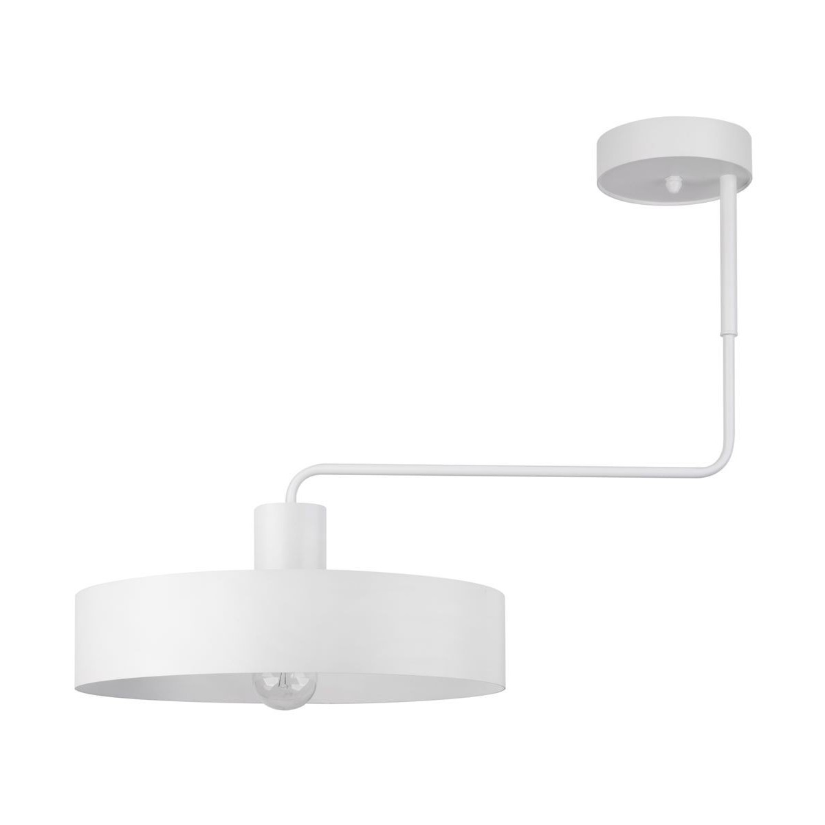 biała, metalowa lampa przysufitowa Sigma Vasco 31550