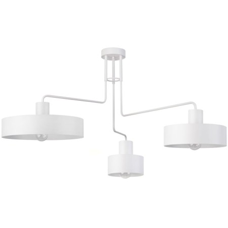 biała, metalowa lampa przysufitowa Sigma Vasco 31554