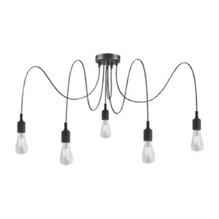 Lucide 08408/05/30 FIX - Lampa wisząca - 5xE27 - Czarna