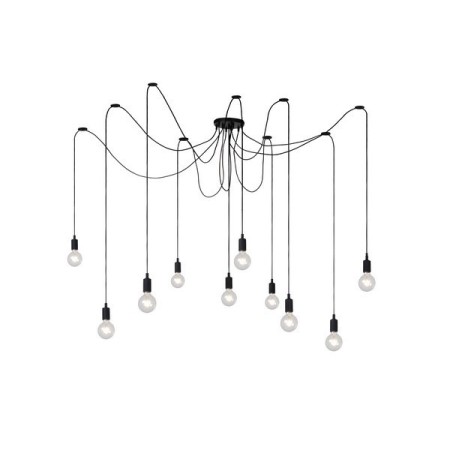 Lucide 08408/10/30 FIX - Lampa wisząca - 10xE27 - Czarna