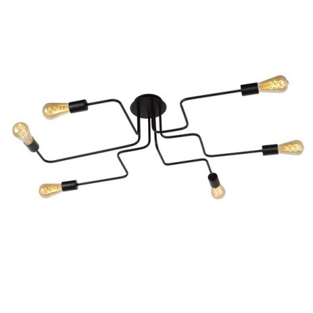 Lucide 21112/06/30 LESTER - Lampa sufitowa wpuszczana - 6xE27 - Czarna