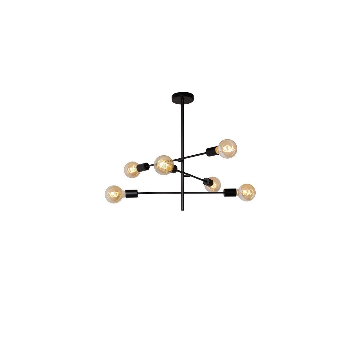 Lucide 21119/06/30 LESTER - Lampa sufitowa wpuszczana - 6xE27 - Czarna