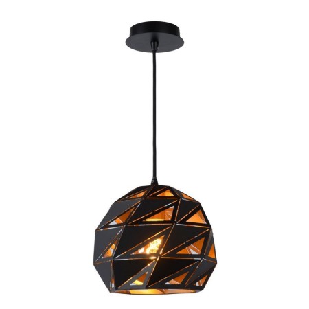 Lucide 21415/25/30 MALUNGA - Lampa wisząca - 25 cm - 1xE27 - Czarna
