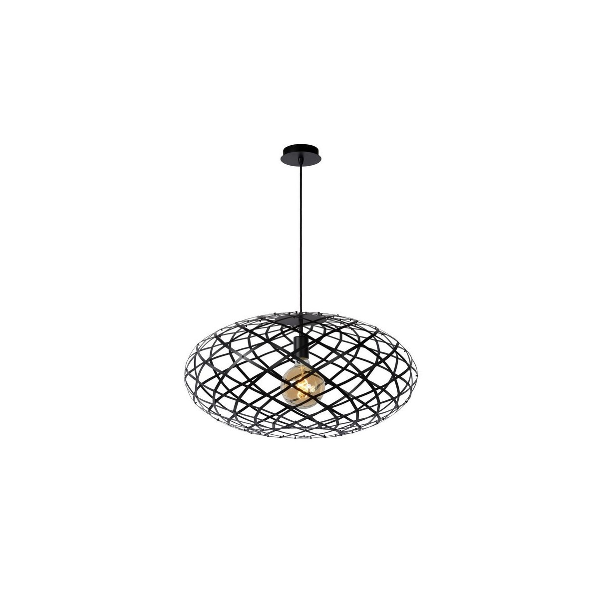 Lucide 21417/65/30 WOLFRAM - Lampa wisząca - 65 cm - 1xE27 - Czarna