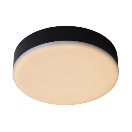 Lucide 28112/30/30 CERES-LED - Lampa sufitowa łazienkowa wpuszczana - 21.5 cm - Ściemniacz LED - 1x30W 3000K - IP44 - Czarny