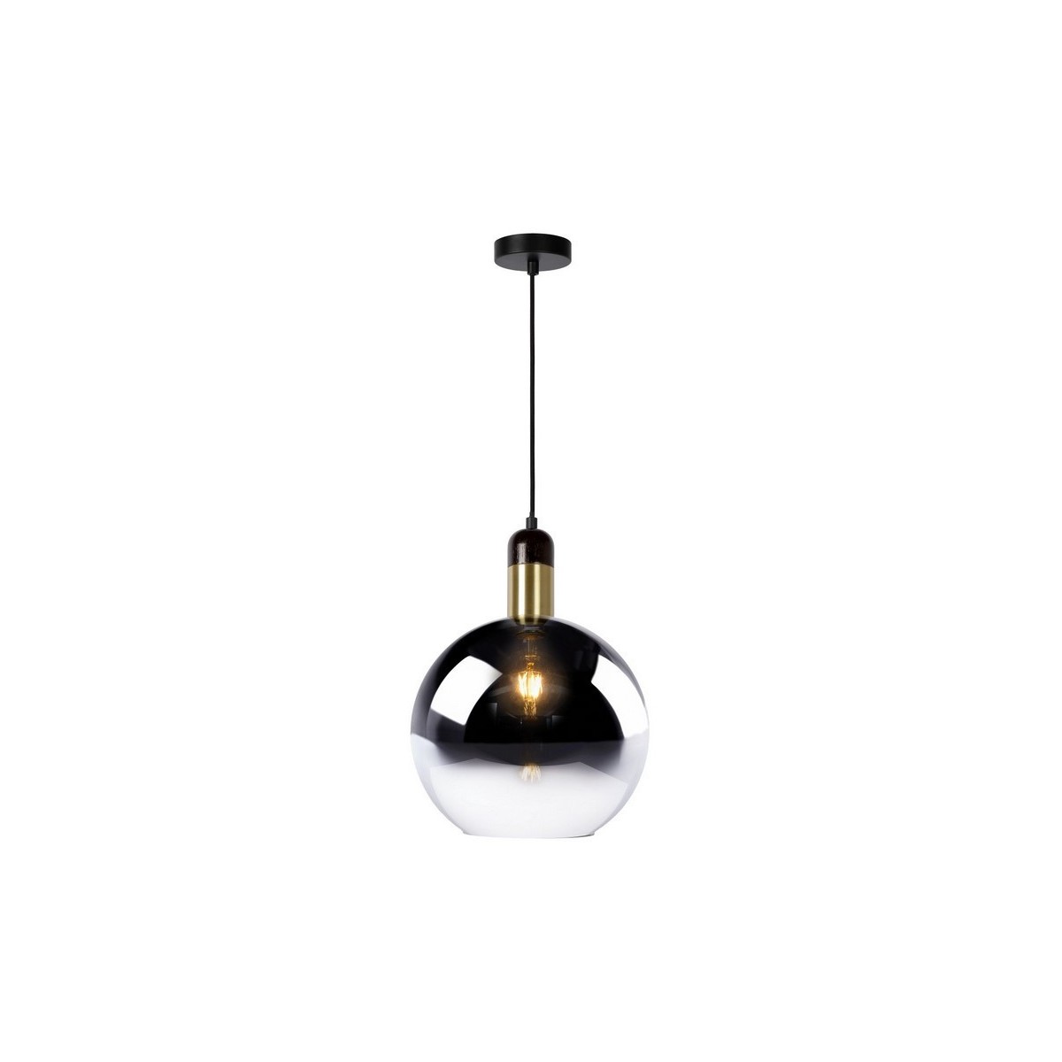 Lucide 34438/28/65 JULIUS - Lampa wisząca - 28 cm - 1xE27 - Szary dymny