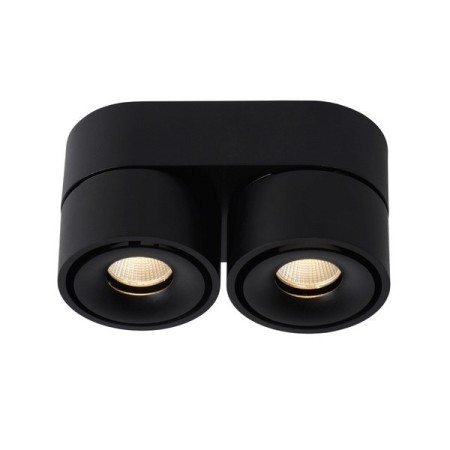 Lucide 35911/16/30 YUMIKO - Reflektor sufitowy - LED ściemnialny - 2x10W 2700K - Czarny