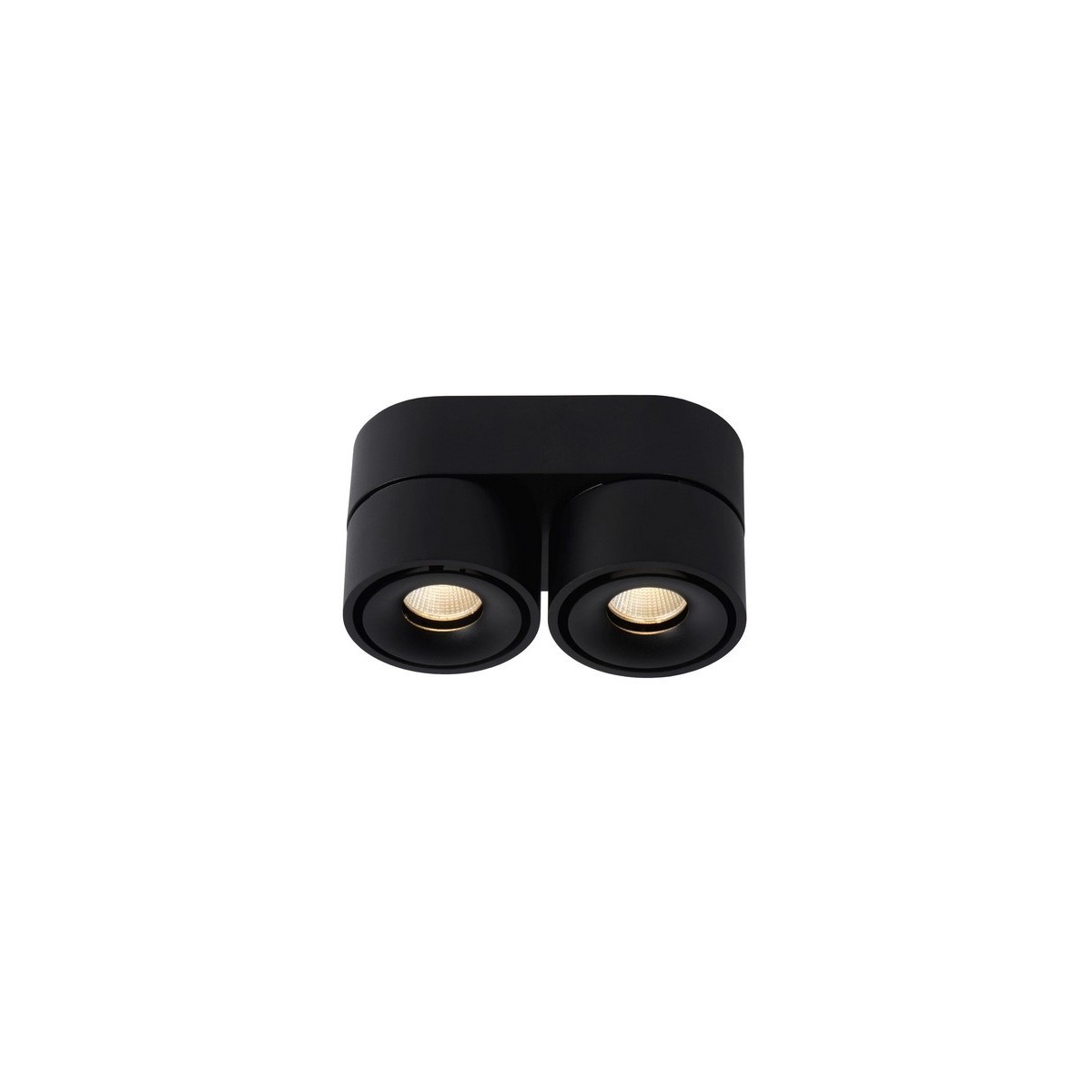 Lucide 35911/16/30 YUMIKO - Reflektor sufitowy - LED ściemnialny - 2x10W 2700K - Czarny