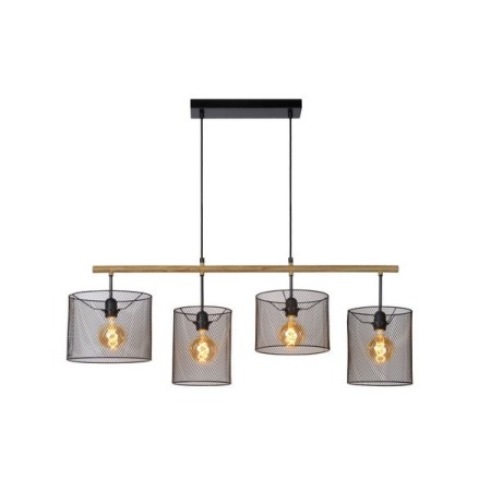 Lucide 45459/04/30 BASKETT - Lampa wisząca - 4xE27 - Czarny