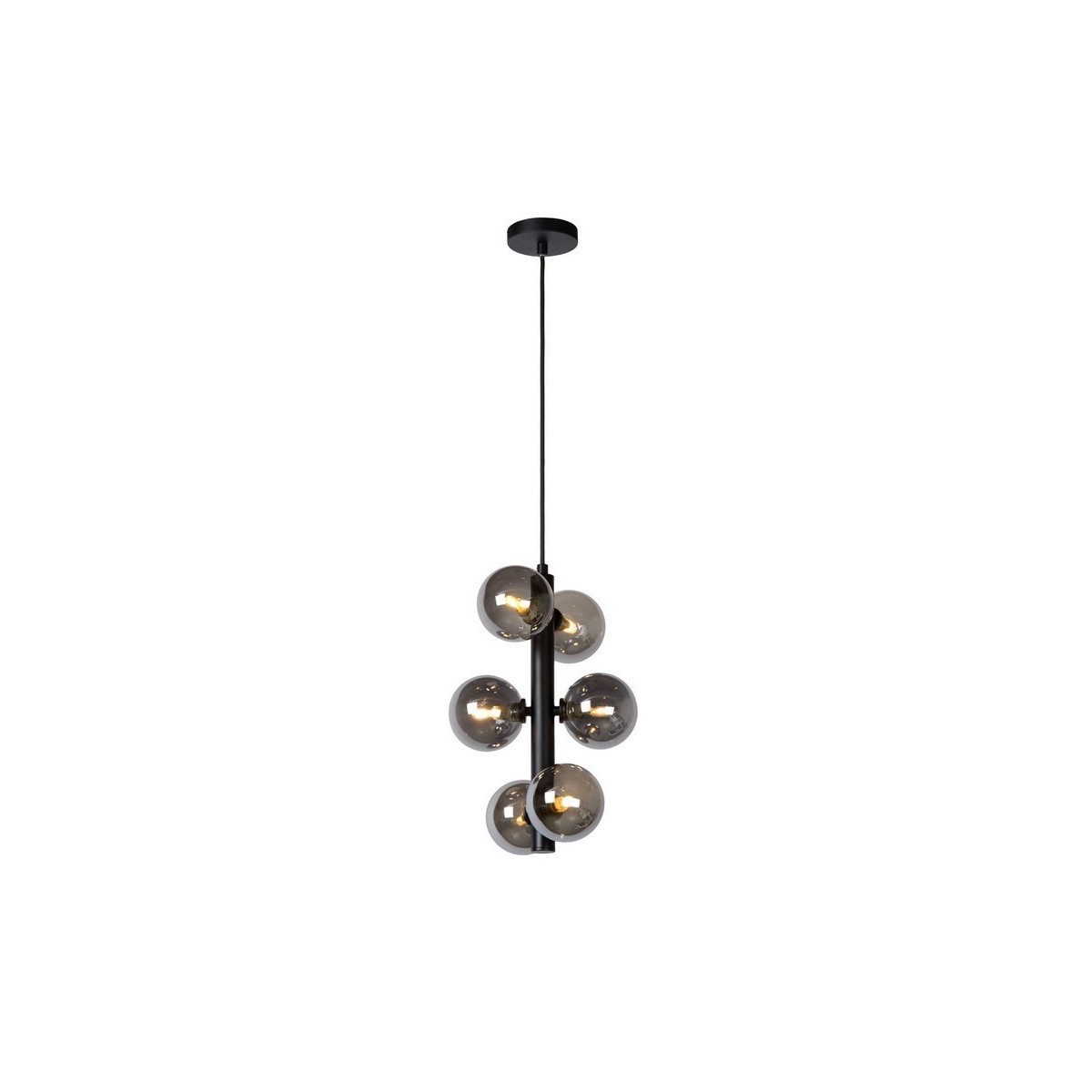 Lucide 45474/06/30 TYCHO - Lampa wisząca - 25.5 cm - 6xG9 - Czarna