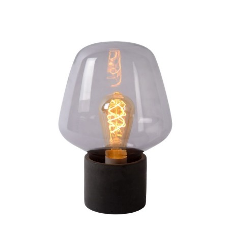 Lucide 45569/01/65 BECKY - Lampa stołowa - 20 cm - 1xE27 - Szary dymny