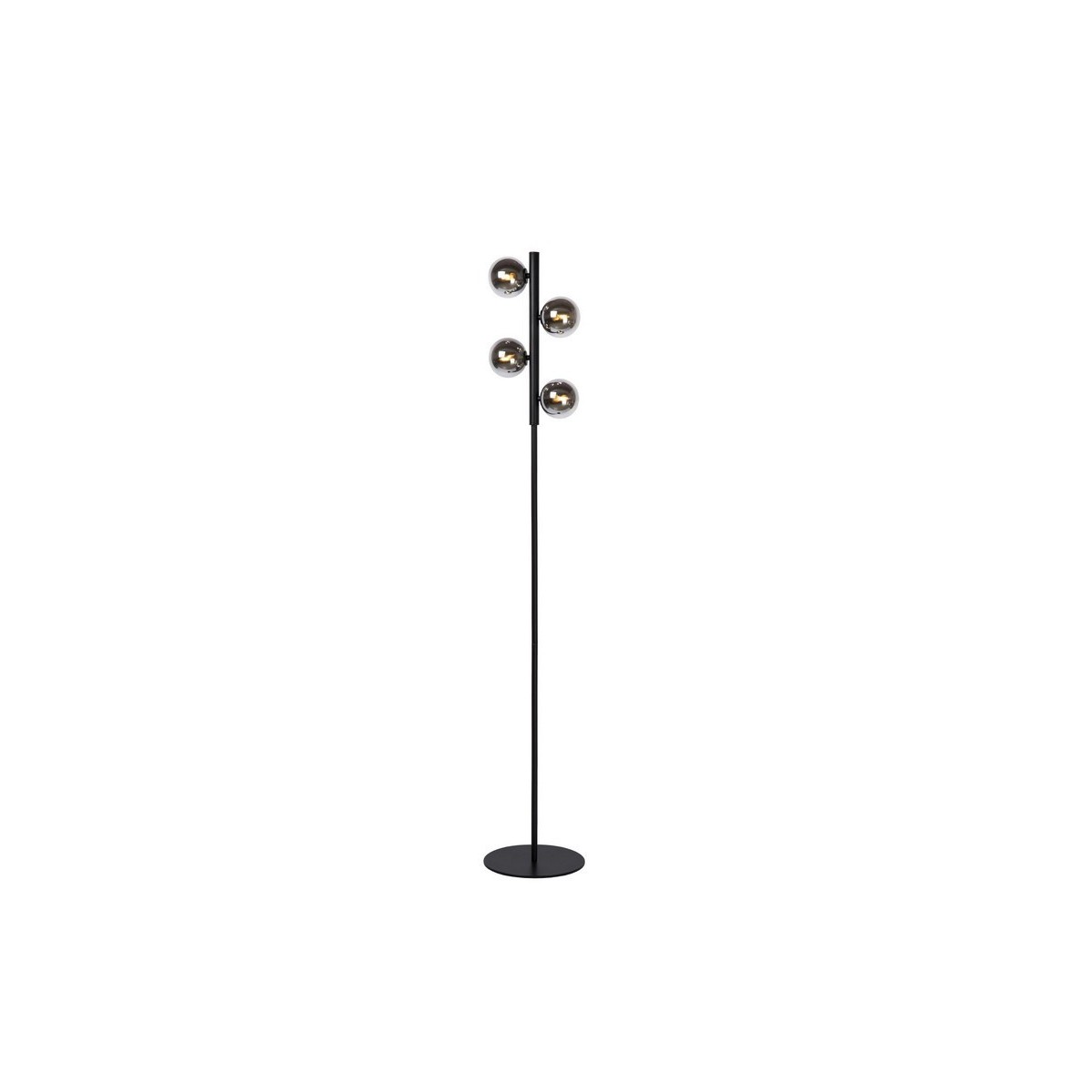 Lucide 45774/04/30 TYCHO - Lampa podłogowa - 4xG9 - Czarna