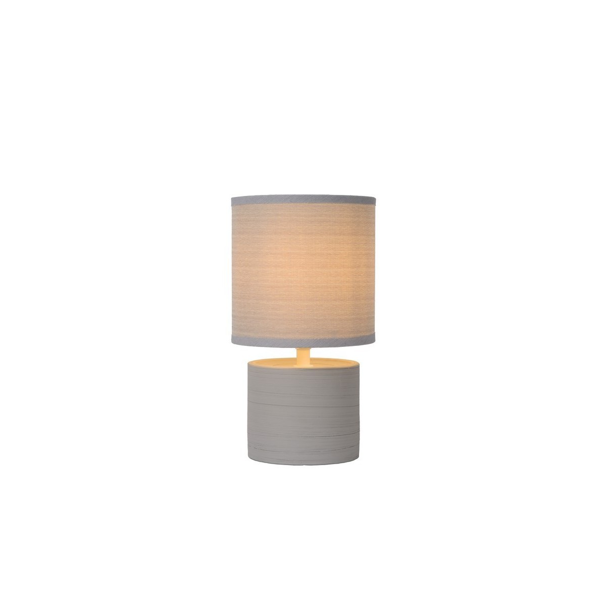 Lucide 47502/81/36 GREASBY - Lampa stołowa - 14 cm - 1xE14 - Szara