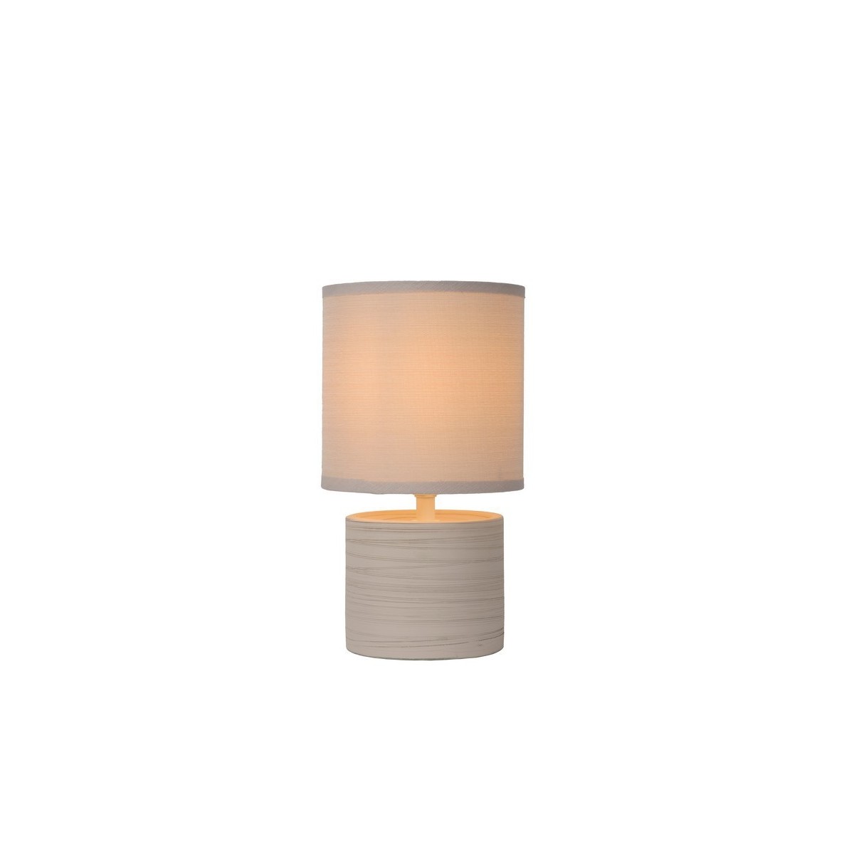 Lucide 47502/81/38 GREASBY - Lampa stołowa - 14 cm - 1xE14 - Kremowa
