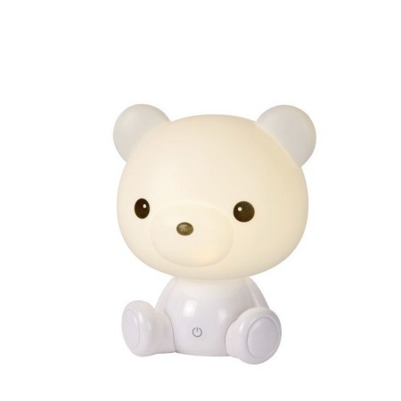 Lucide 71590/03/31 DODO BEAR - Lampa stołowa dziecięca - LED 3 StepDim - 1x3W 4000K - Biała