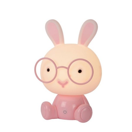 Lucide 71591/03/66 DODO RABBIT - Lampa stołowa dziecięca - LED 3 StepDim - 1x3W 4000K - Różowa