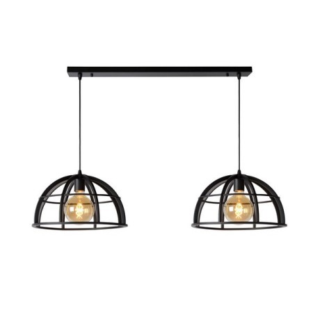Lucide 76464/02/30 DIKRA - Lampa wisząca - 2xE27 - Czarny