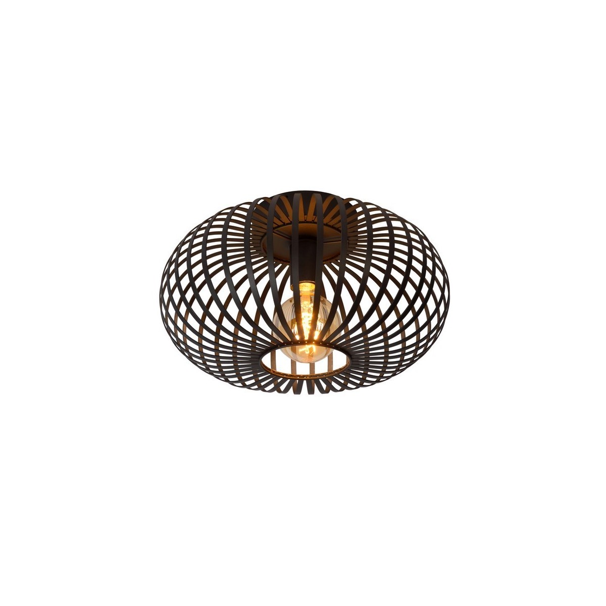 Lucide 78174/40/30 MANUELA - Lampa sufitowa wpuszczana - 39.5 cm - 1xE27 - Czarny