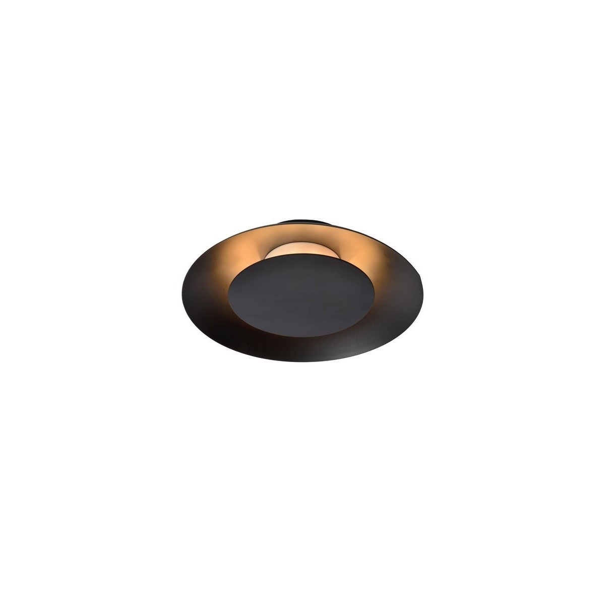 Lucide 79177/06/30 FOSKAL - Lampa sufitowa wpuszczana - 21.5 cm - LED - 1x6W 2700K - Czarna
