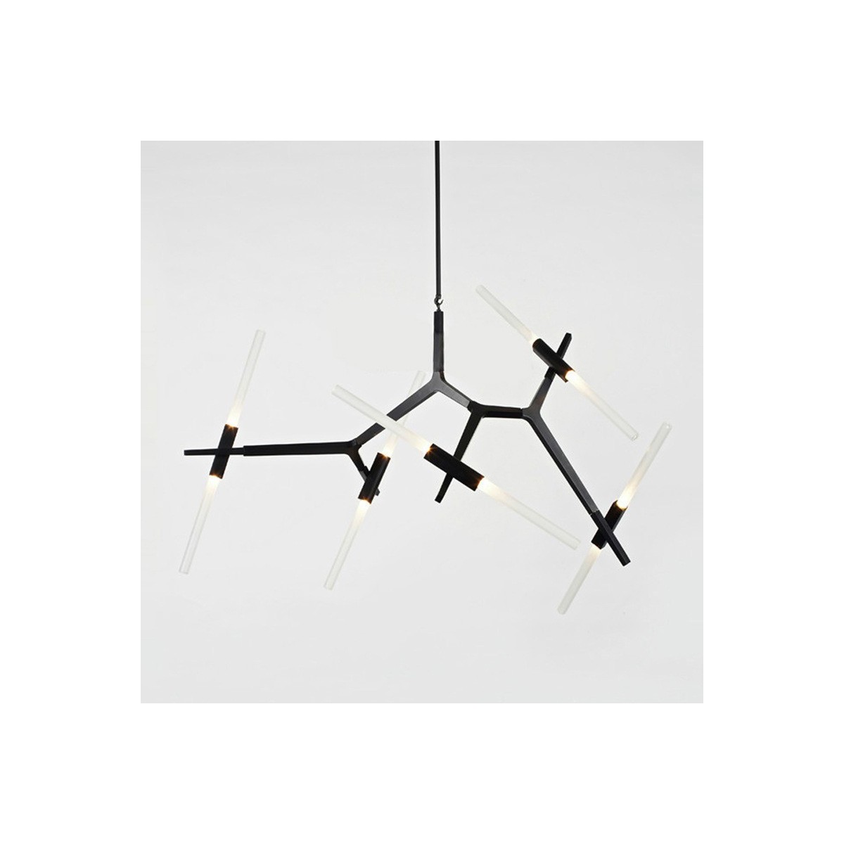 Designerska lampa wisząca STEP STICKS 10xG9 - asymetryczna forma