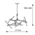Designerska lampa wisząca STEP STICKS 10xG9 - asymetryczna forma